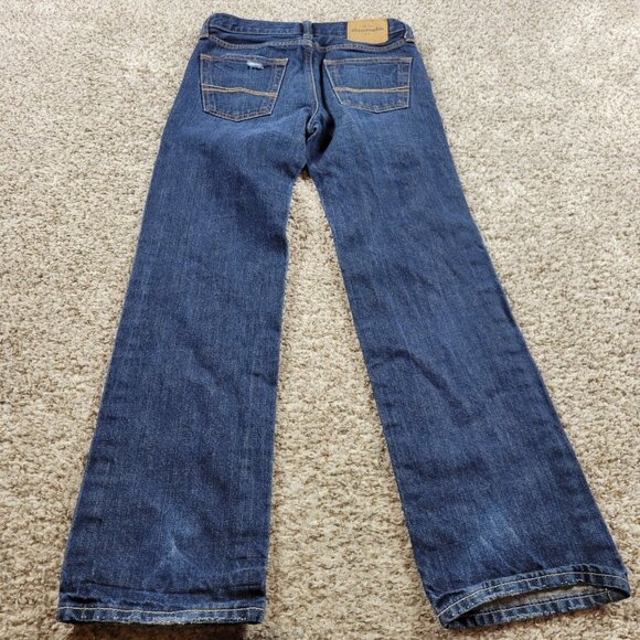 Abercrombie Kids Jeans Boys 12 Classic Straight Denim Dark Wash Distressed - Picture 5 of 9